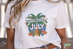 Christmas In July Saying Clipart Product Image 2