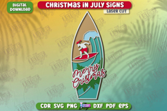 Christmas in July Signs Laser Cut | Door Sign | Wall Décor Product Image 1