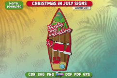 Christmas in July Signs Laser Cut | Door Sign | Wall Décor Product Image 1