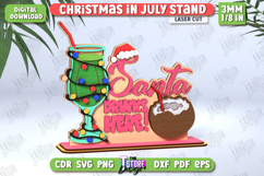 Christmas in July Stand Laser Cut | Summer Christmas | CNC Product Image 1