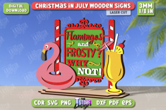 Christmas in July Signs Laser Cut | Home Decor |Summer Stand Product Image 1