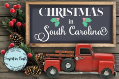 Christmas in South Carolina SVG and Sublimation design Product Image 2