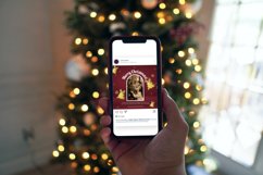 Maroon Christmas Holiday Instagram Post Canva Template Product Image 5