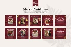 Maroon Christmas Holiday Instagram Post Canva Template Product Image 3