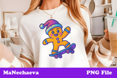 Christmas Iridescent Sublimation | Neon Gingerbread Clipart Product Image 1