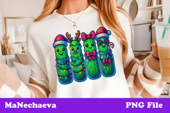 Christmas Iridescent Sublimation | Neon Pickle Clipart Product Image 1