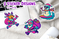 Christmas Iridescent Neon Sticker | Funny Holiday Printable Product Image 1