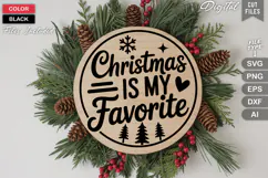 Christmas Is My Favorite SVG | Christmas Round Sign SVG Product Image 3