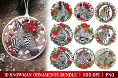 Christmas Round Ornaments Sublimation Bundle PNG Product Image 1