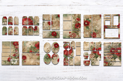 Christmas Printable Junk Journal Scrapbook kit paper sticker Product Image 3
