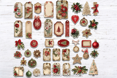 Christmas Printable Junk Journal Scrapbook kit paper sticker Product Image 4