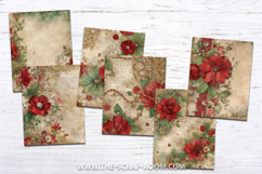 Christmas Printable Junk Journal Scrapbook kit paper sticker Product Image 9