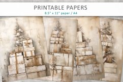 Christmas Gifts Junk Journal Papers Product Image 1