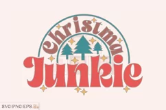 Christmas Junkie Funny Christmas SVG PNG Design Product Image 1