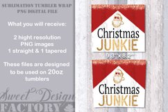 Christmas junkie Tumbler PNG, Christmas lover tumbler Product Image 2