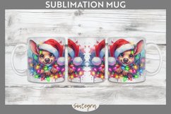 Christmas Kangaroo v1 Entangled in Lights Mug Wrap Sublimati Product Image 1