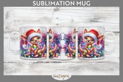 Christmas Kangaroo v3 Entangled in Lights Mug Wrap Sublimati Product Image 1