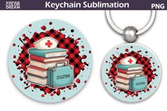 Christmas Nurse Keychain | Nurse Key Ring Product Image 1
