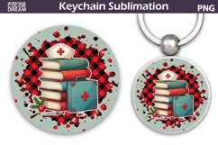 Christmas Nurse Keychain | Nurse Key Ring Product Image 1
