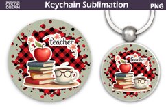 Christmas Teacher Keychain | Teacher Key Ring Product Image 1