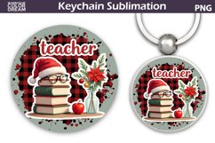 Christmas Teacher Keychain | Teacher Key Ring Product Image 1