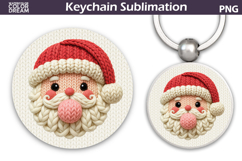 Christmas Round Keychain Bundle | Animals Crochet Key Ring Product Image 6
