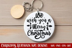 We wish you a merry christmas SVG, Christmas Keychain Svg Product Image 1