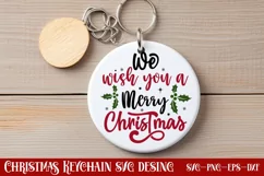 We wish you a merry christmas SVG, Christmas Keychain Svg Product Image 1