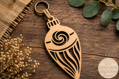 Christmas Keyring Laser Cut Design SVG Product Image 1