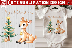 My first Christmas | Cute Christmas animal sublimation Product Image 1