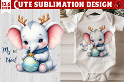 My first Christmas | Cute Christmas animal sublimation Product Image 1