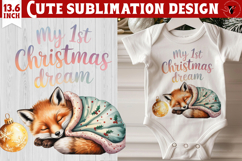 My first Christmas | Cute Christmas animal sublimation Product Image 1