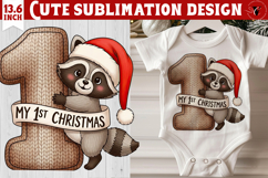 My first Christmas | Cute Christmas animal sublimation Product Image 1