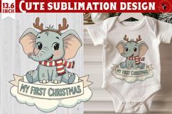 My first Christmas | Cute Christmas animal sublimation Product Image 1