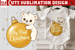 My first Christmas | Cute Christmas animal sublimation Product Image 1