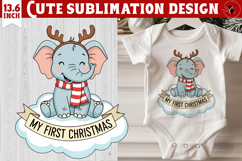 My first Christmas | Cute Christmas animal sublimation Product Image 1