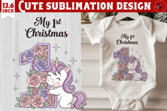 My first Christmas | Cute Christmas animal sublimation Product Image 1