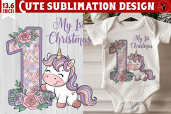My first Christmas | Cute Christmas animal sublimation Product Image 1