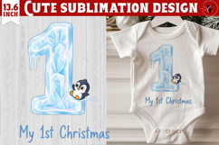 My first Christmas | Cute Christmas animal sublimation Product Image 1