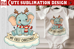 My first Christmas | Cute Christmas animal sublimation Product Image 1