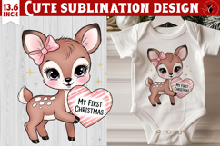 My first Christmas | Cute Christmas animal sublimation Product Image 1