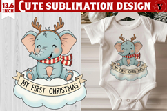My first Christmas | Cute Christmas animal sublimation Product Image 1