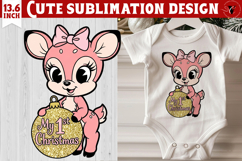 My first Christmas | Cute Christmas animal sublimation Product Image 1