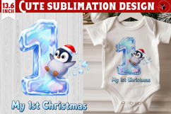 My first Christmas | Cute Christmas animal sublimation Product Image 1
