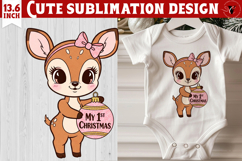 My first Christmas | Cute Christmas animal sublimation Product Image 1