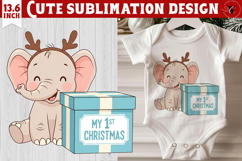 My first Christmas | Cute Christmas animal sublimation Product Image 1