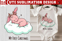 My first Christmas | Cute Christmas animal sublimation Product Image 1
