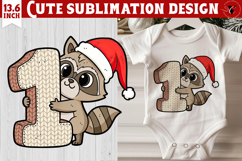 My first Christmas | Cute Christmas animal sublimation Product Image 1