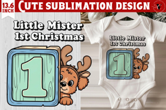 My first Christmas | Cute Christmas animal sublimation Product Image 1