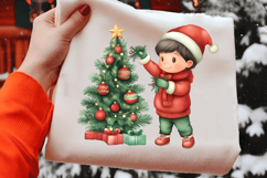 Christmas Kids Watercolor Clipart Product Image 2